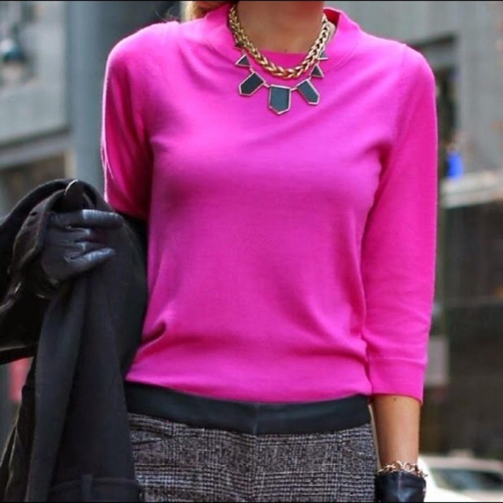 J. Crew Pink Crew Neck Sweater